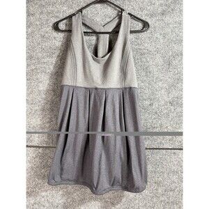 Lululemon No Limits Tank – Women’s Size 12 – Gray/Black – Built‑In Bra – Flowy